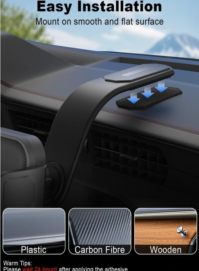 GUDOO حامل هاتف للسيارة، حامل هاتف عالمي للوحة القيادة والزجاج الأمامي، حامل هاتف للسيارة - Image 2