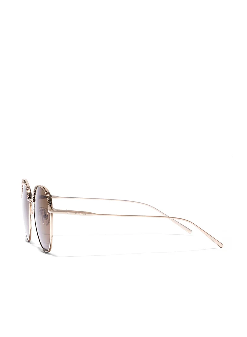 30Sundays Forget-Me-Not,Women Sunglasses, Round Sunglasses, UV Protection: UV400 (Gold,Brown)