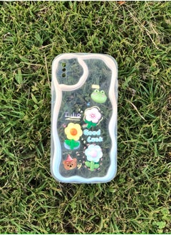 Silicone back cover with cartoon design compatible with iPhone XS max clear