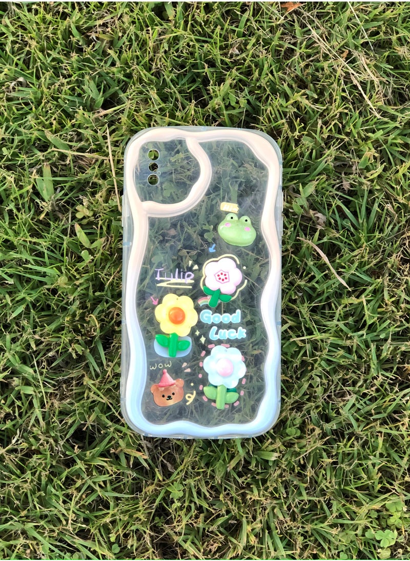 Generic - Silicone back cover with cartoon design compatible with iPhone XS max clear - Image 1