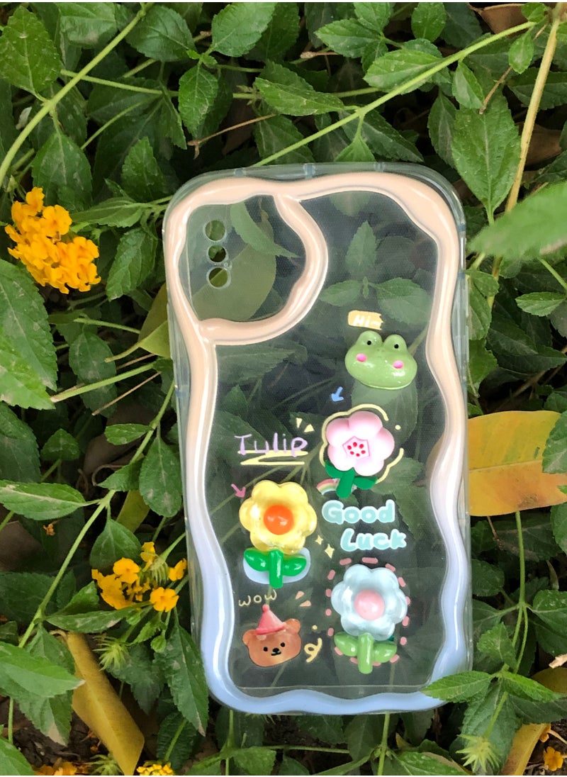 Generic - Silicone back cover with cartoon design compatible with iPhone XS max clear - Image 1