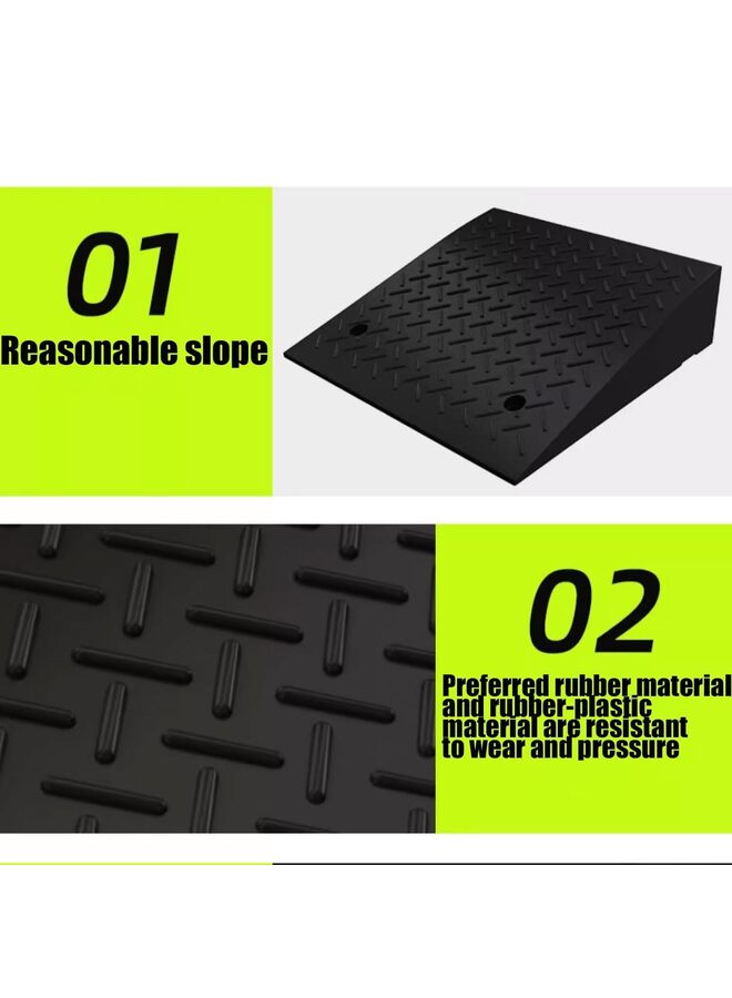 Curb Ramp for Driveway Rubber Curb Ramp, Slip Surface Design, Portable Heavy Duty Driveway Curb Ramp, for Car/Bicycle/Wheelchair(5CM) - Image 5