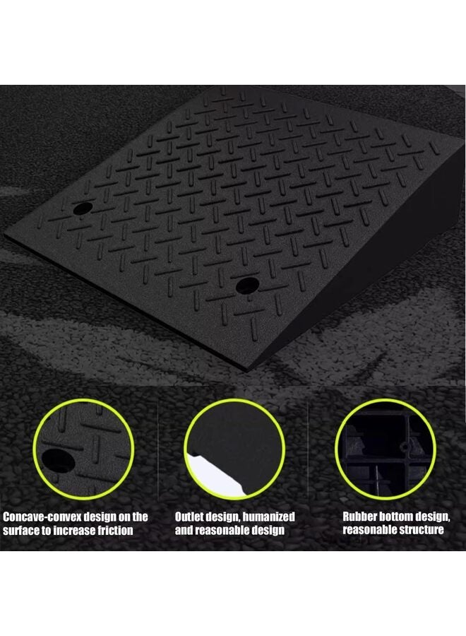 Curb Ramp for Driveway Rubber Curb Ramp, Slip Surface Design, Portable Heavy Duty Driveway Curb Ramp, for Car/Bicycle/Wheelchair(5CM) - Image 3