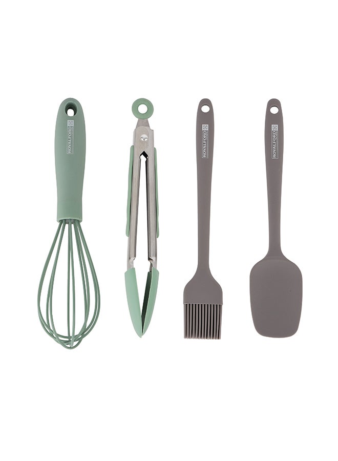 Royalford Pack of Four Kitchen Tools Set RF12318 Silicone Tools, Includes a Spatula, an Oil brush, an Egg whisk and an Food Tong Perfect for Cooking, Baking Cakes, Cookies, Pies - Image 5