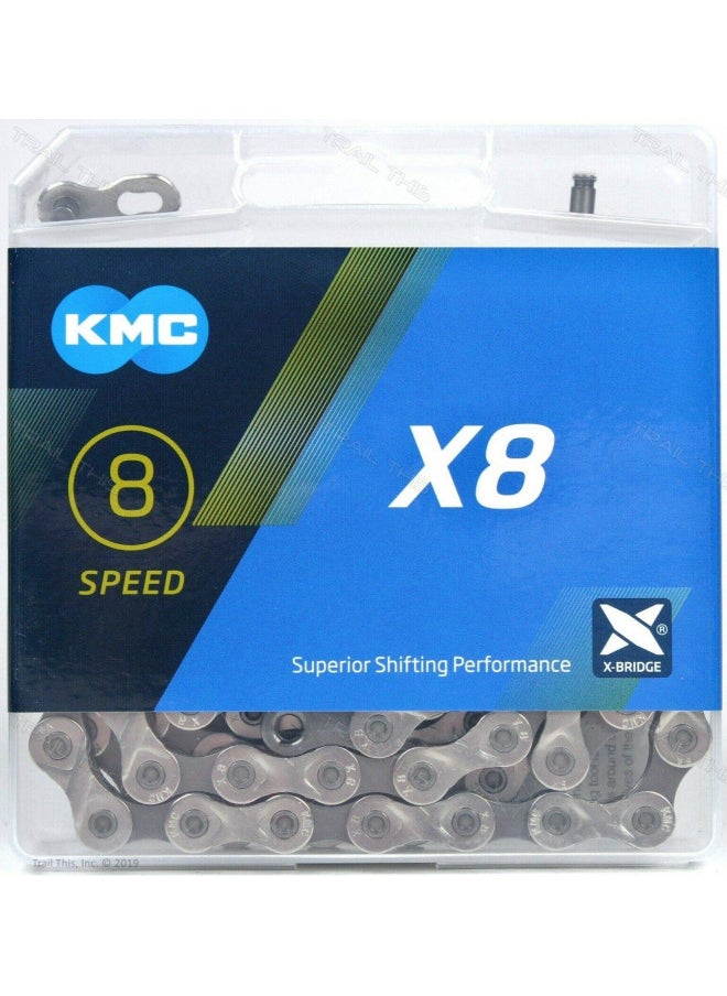 KMC X8-Nickel Plate/Grey- 116L  - Image 2