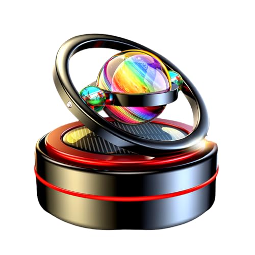 eaonitu Solar Celestial Fidget Spinner, Lucky Car Decoration Automatic Sun Powered Home Office & Automotive Accessories, Father's Day Birthday Gift Exchange, Aroma Diffuser Perfume Not Included (Galaxy Black) - Image 1
