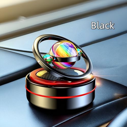 eaonitu Solar Celestial Fidget Spinner, Lucky Car Decoration Automatic Sun Powered Home Office & Automotive Accessories, Father's Day Birthday Gift Exchange, Aroma Diffuser Perfume Not Included (Galaxy Black) - Image 2