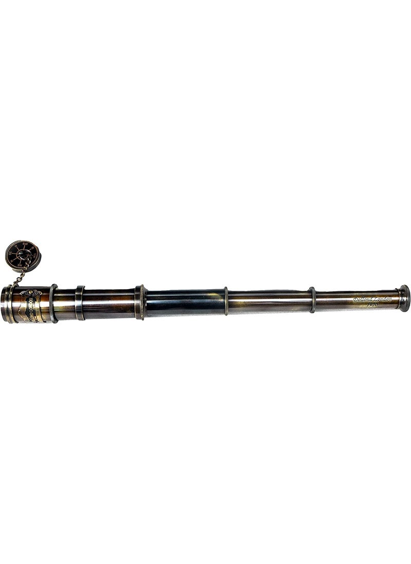 Generic 15 Antique Brass Unique Telescope Vintage Handcrafted Telescope Pirate Navigation Spyglass Nautical Telescope for Hiking Traveling Dcor by AU Enterprises 