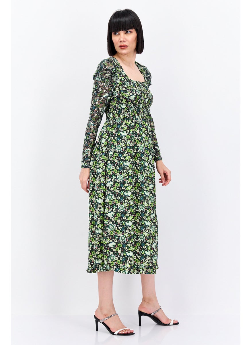 Scotch & Soda Women Printed Maxi Party Dress, Black  - Image 4