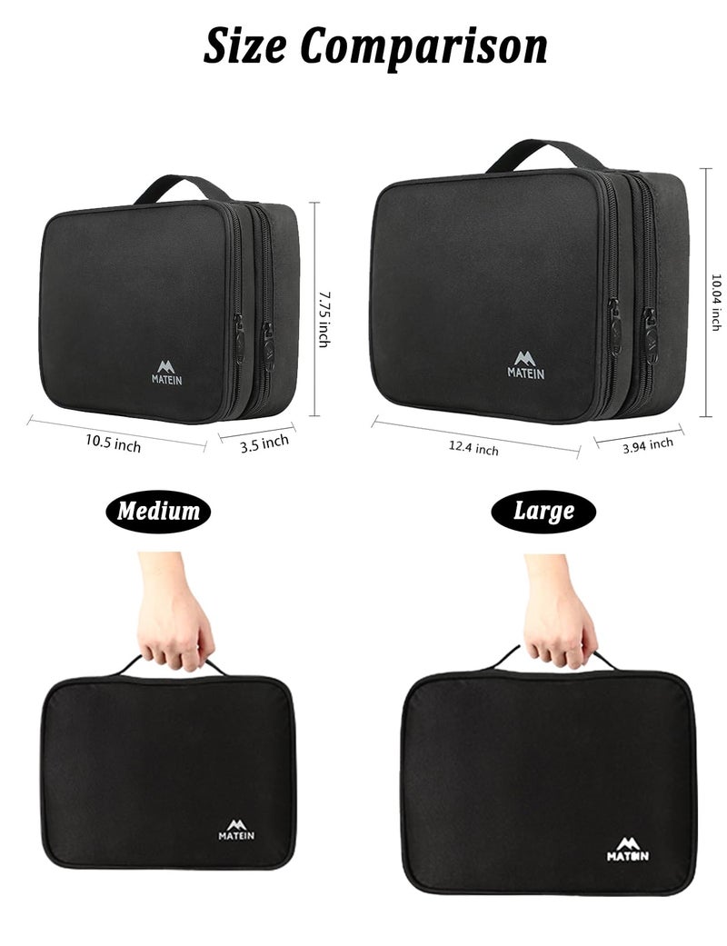 MATEIN Electronics Organizer Travel Case, Water Resistant Cable Organizer Bag for Travel Essentials, Gifts for Men, Storage Bag for Camera Accessories, Phone, Cord & Tablet, Black - Image 2