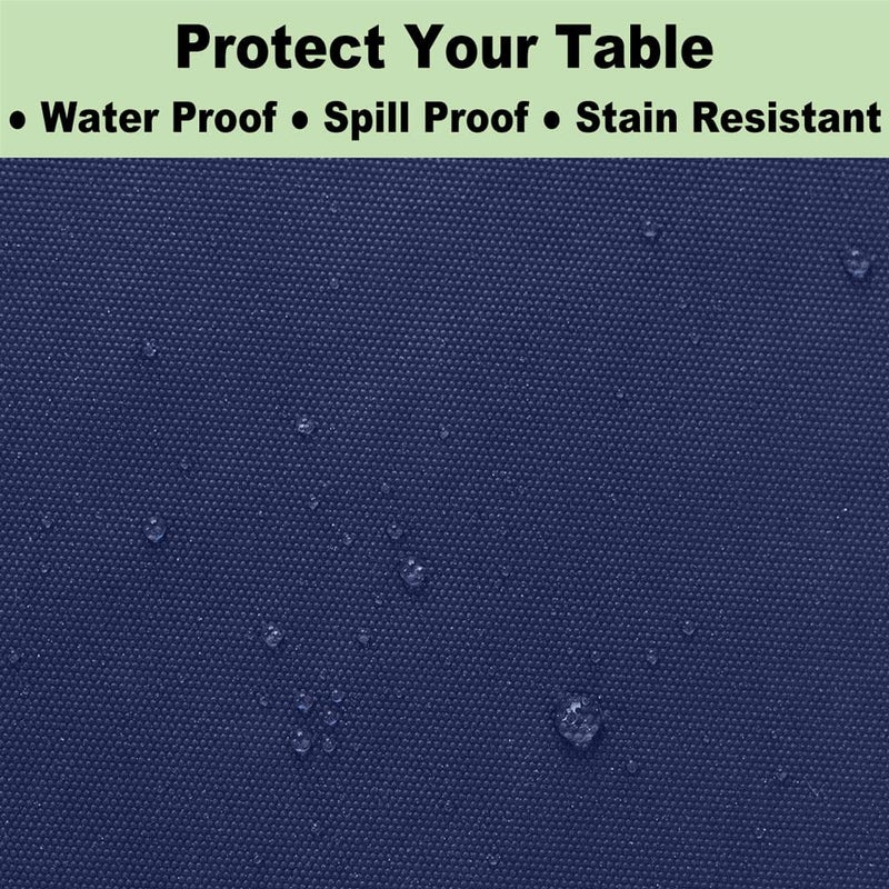 rebdng Plastic Navy Blue Tablecloths 3 Pack Disposable Table Covers 54"" x 108"" Deep Blue Table Cloths PEVA Party Tablecovers for Parties Picnic Birthday Wedding Banquet  Fits 6 to 8 Foot Rectangle Tables - Image 4