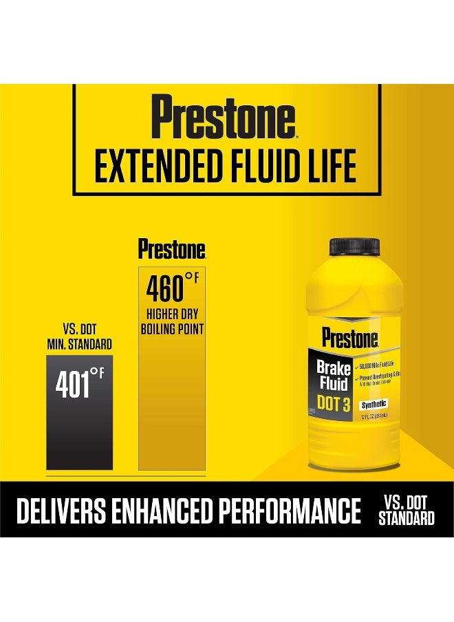 بريستون سائل الفرامل الاصطناعي Prestone AS400 Dot 3 (12 أونصة)  - Image 5