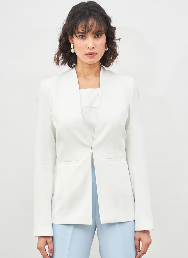 SALT ATTIRE Open Front Comfort-Fit Casual Blazer - Image 1
