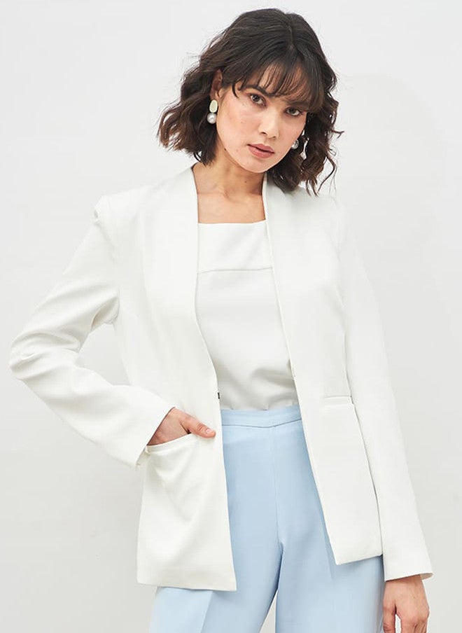 SALT ATTIRE Open Front Comfort-Fit Casual Blazer - Image 3