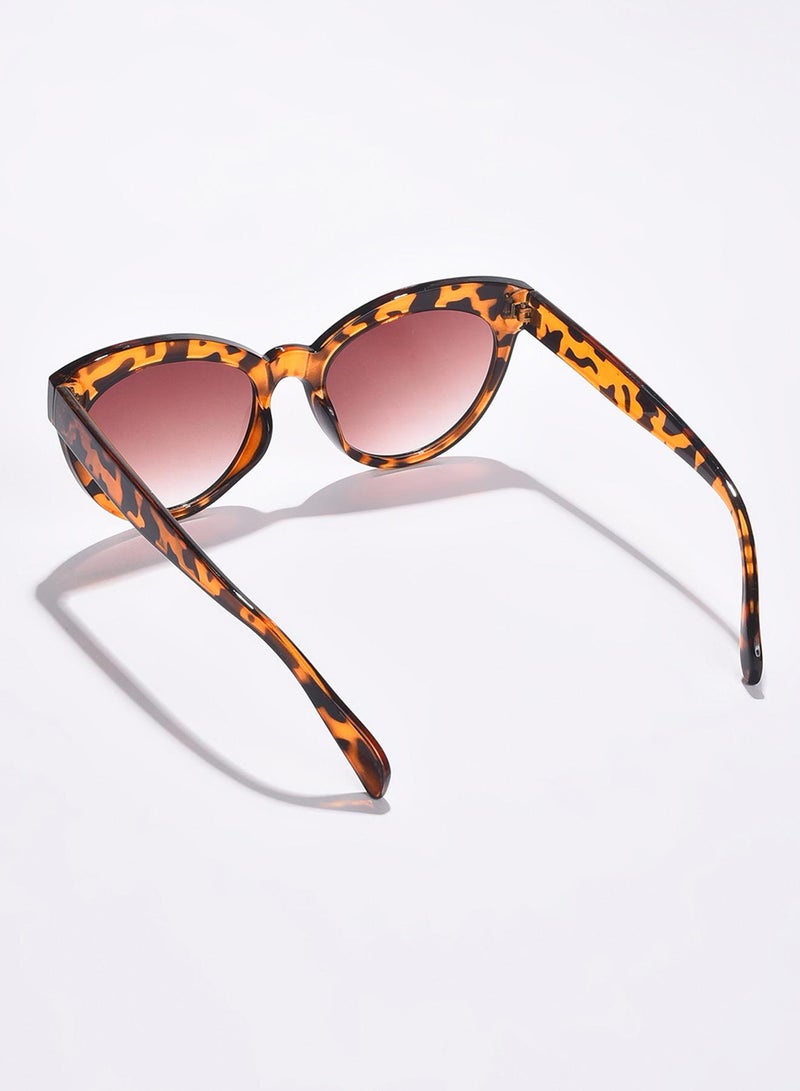 Haute Sauce Black Lens Brown Cateye Sunglasses - Image 4