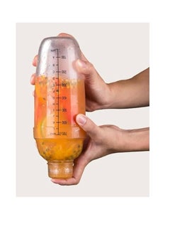 Spaceshoop Plastic Cocktail Shaker with Scale, Plastic Wine Cup, Clear Plastic Cocktail Shaker and Top Strainer, for Bar Party Home Use 1000ml  - Image 2