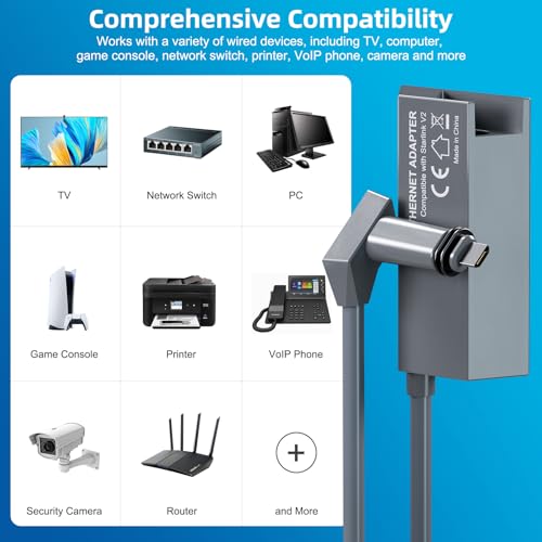 fonken Starlink Ethernet Adapter for Rectangular Satellite Internet V2, Starlink Adapter Ethernet Gen 2 for Wired External Network Fast & Stable Connection Star-Link Standard Actuated Gen 2 - Image 4