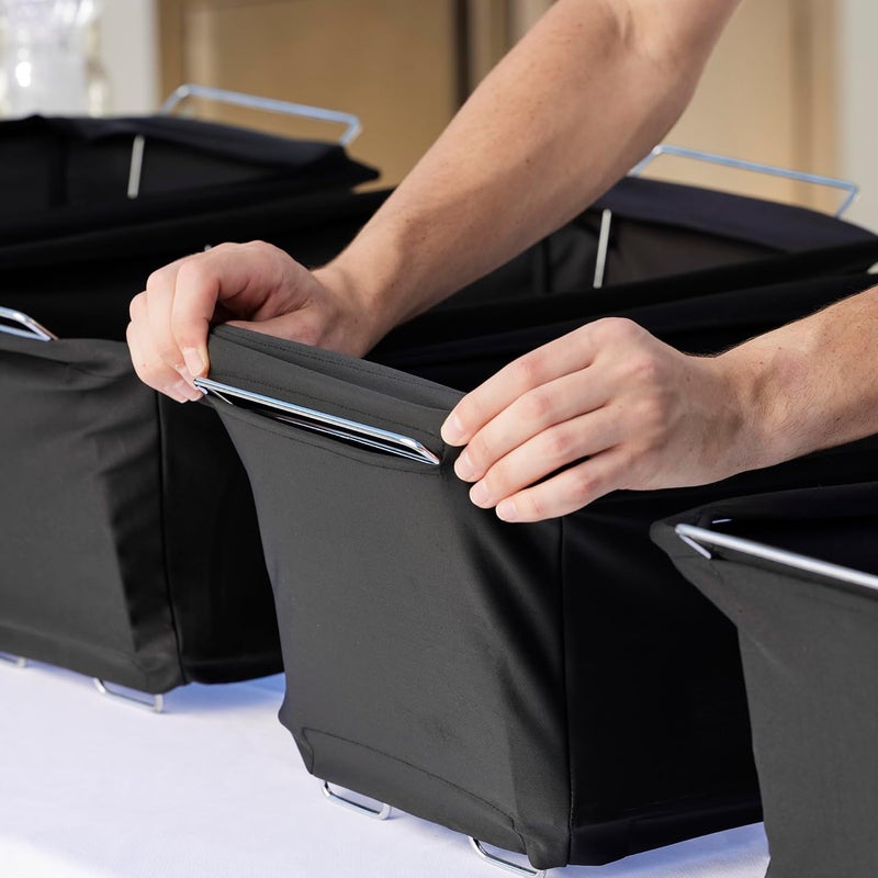 Chefmaster 2-Pack Chafer Wind Guard Cover for Chafing Dish - Flame Retardant Fabric Screen for Food Warmers - Chafing Dish Wind Guard - Breeze Protection & Heat Retention for Catering, Parties, Buffets - 90081 - Image 5