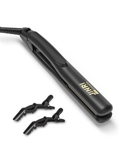 JINRI JINRI Titanium Plate Hair Straightener 200 High Heat 08 Mini Size Dual Voltage for Global Travel Suitable for All Hair Types  Styles 