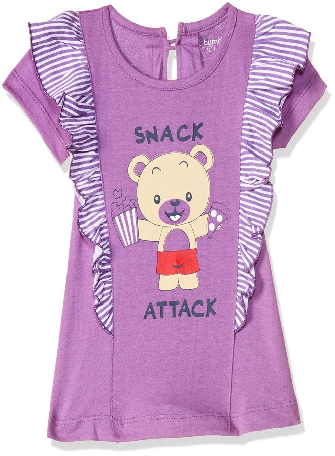 Bumchums Unisex-Baby Plain Regular fit T-Shirt (RBMTSTJG11200000M and Print May Vary 3-6 Months) - Image 2