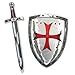 Liontouch  Maltese Crusader Knight Foam Sword  Shield  for Kids Aged 38 Years  Medieval Pretend Play Set with Red Cross  Safe Toy Weapon  Battle Accessory for Dress Up  Costumes for Boys - Image 4