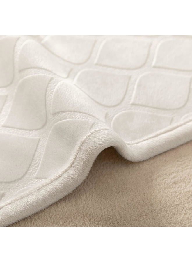 fuguitex Waterproof Dog Blanket Bed Cover Dog Crystal Velvet Moroccan Fuzzy Cozy Plush Pet Blanket Throw Blanket for Couch Sofa(68 * 82 inch, Cream+Beige) - Image 3