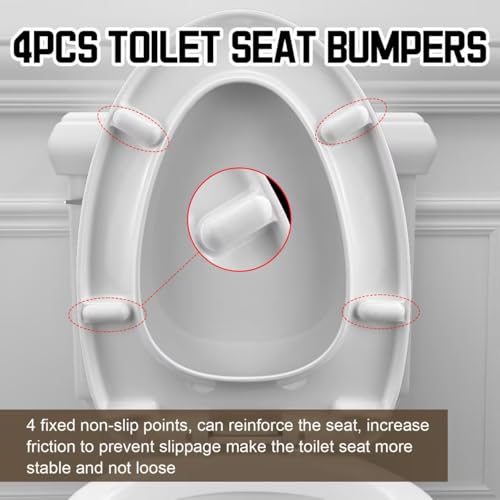 Mokukii Elongated(Oval) Toilet Seat, Quick-Attach Hardware Metal Hinges, Heavy Duty, Slow Soft and Quiet Close, Durable and Sturdy, Easy to clean, Fits Elongated(Oblong) Toilets, White(18.5″) - Image 3
