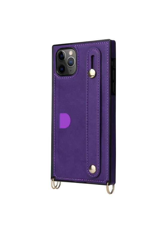 Zaboon Case For iPhone 11 Pro Max Wrist Strap PU+TPU Shockproof Protective Case with Crossbody Lanyard & Holder & Card Slot - Image 3