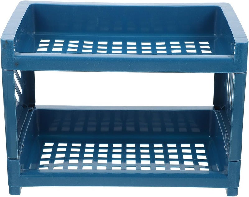 Double-Layer Plastic Pet Bed for Small Animals Hamster Sleeping Bed with 2pcs Nesting Level Navy for Cage Habitat - Image 1