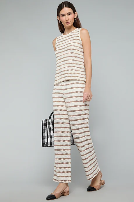 أر أند بي Patterned Flared Pants with Elastic Waist
