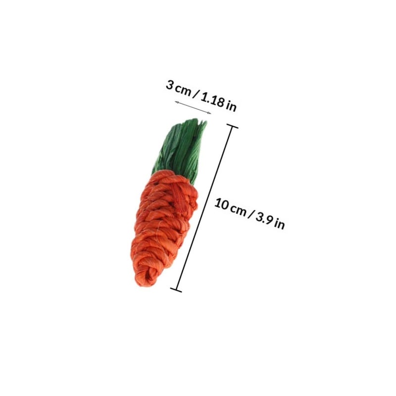 6Pcs Carrot Shaped Small Animal Chew Toys For Hamsters Rabbits Chinchillas Teeth Grinding - Image 3