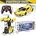 Bloolilies Remote Control Car for Boys 118 Scale Rc Race Car with 360 Rotating Led Lights One Button Deformation Rc Cars Robot Toy Cars for Kids 3 4 5 6 7 812 Birthday Easter Gifts - Image 4