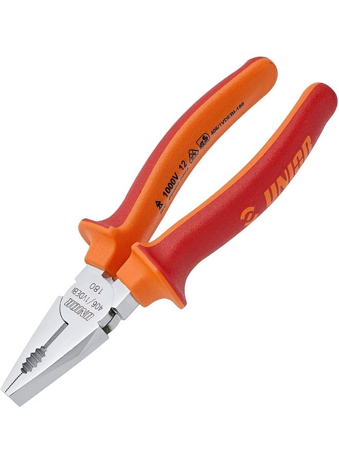 Unior 610422 - Combination Pliers, Premium Plus Carbon Steel, 1000 Volt, Heavy Duty Double Component Handles, 180 Mm L, 27 Mm W, 10 Mm T - Image 3