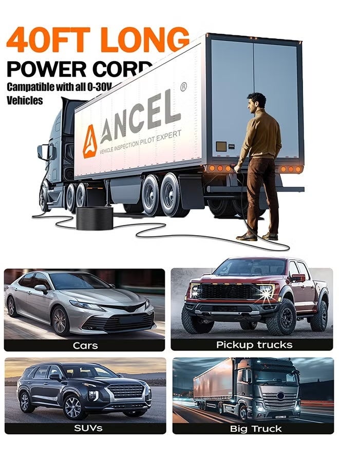 ANCEL PB100 Automotive Circuit Tester, 12 24V Power Circuit Probe Tester, Electrical Open&Short Finder, AC DC Voltage Diode Resistance Trailer Fuse Relay Tester, Activate Component Tool, 40FT Cable - Image 2