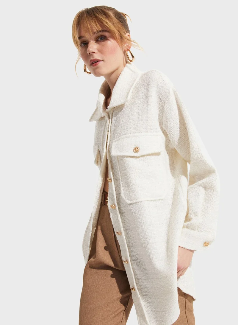 JUNE Button Detail Jacket