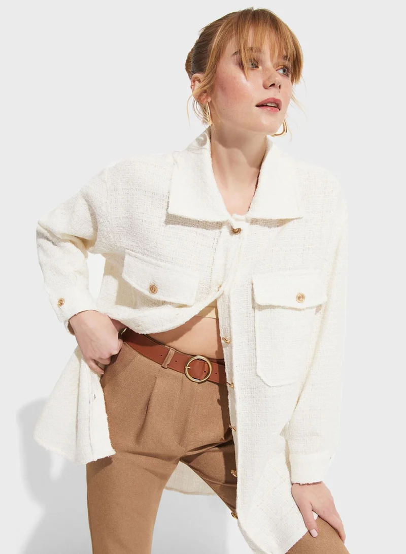 JUNE Button Detail Jacket