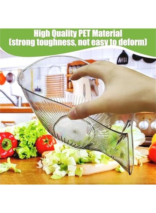 2 Packs Multi-Functional Drain Basket, 2023 Fruit Cleaning Bowl with Strainer Container, Kitchen Sink Food Catcher Drainer Filter with Funnel, Kitchen Utensils Food Drainer for Vegetables Fruit Sala  - Image 5