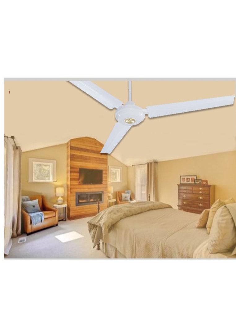 KLIKON - 56" Inch 3 Blade Ceiling Fan with Speed Regulator 75 Watts White KCF-501 - Image 1