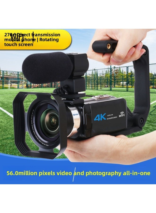 Generic Digital Camera HD Professional 2024 Handheld Dv Camera Travel Home 4K High Pixel Video Recording-Body Color:Package 1 Af3 56.0million Pixels Wifi Version  - Image 2