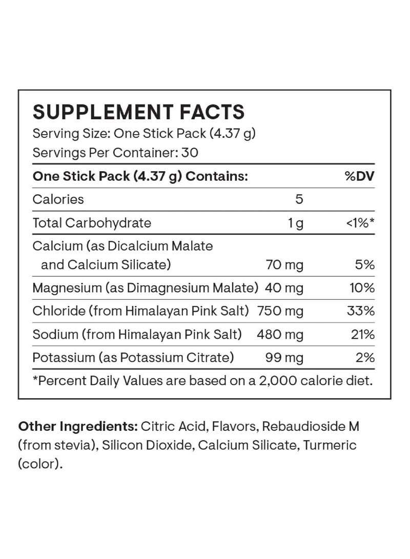 Thorne Daily Electrolytes – Mango Limeade Flavored | 480 mg Sodium | 99 mg Potassium | 40 mg Magnesium | 0 g Sugar | Dietary Supplement – 30 Stick Packs – 30-0.15 oz (4.37 g) | Total Net Wt 4.62 oz (131.1 g) - Image 2