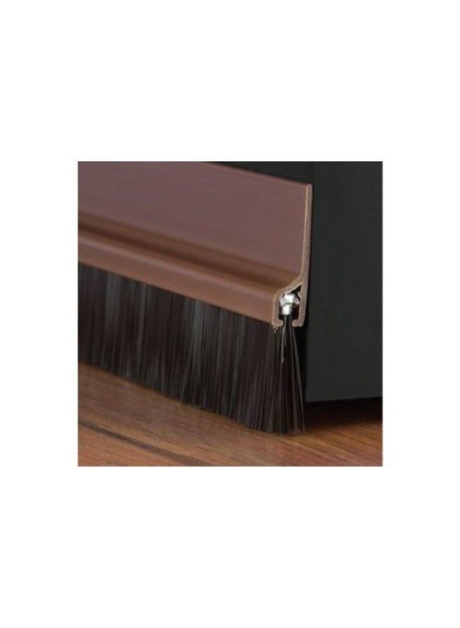 ROBUSTLINE Self Adhesive Door Bottom Seal Brush Brown 90Cm With Sticker Under Door Seal For Exterior/Interior Doors Door Seal Sound Proof Under Door Draft Blocker Dust And Noise Repellent 