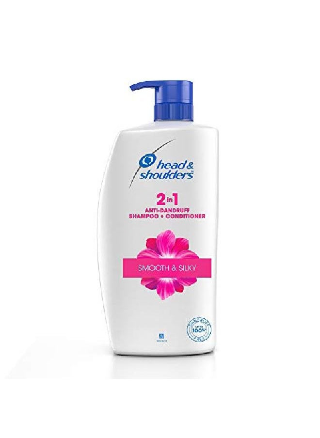 Head & Shoulders شامبو مضاد للقشرة + بلسم ناعم حريري 1 لتر  - Image 1