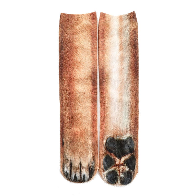 Funny 3D Animal Socks  Animal Paws Socks Novelty Animal Socks Cat Dog Tiger Eagle Horse Dinosaur Paw Crew Socks For Men Women Teens Supplies, Classic Colors - Image 1