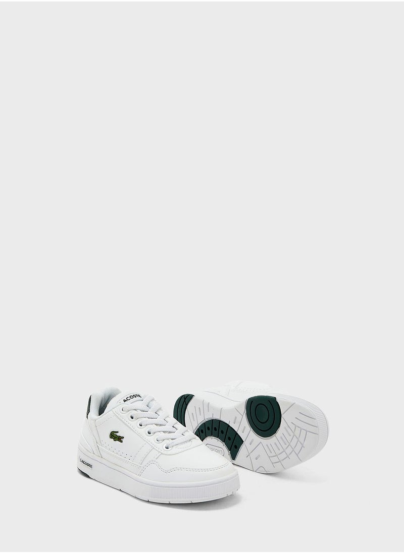 LACOSTE - Kids Lace Up Court Sneakers - Image 1