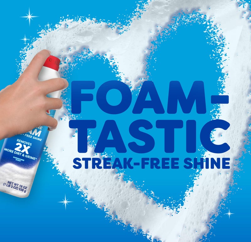 Windex Fast Shine Foam Glass Cleaner, No-Drip Aerosol Cleaning Spray, 19 oz. - Image 3