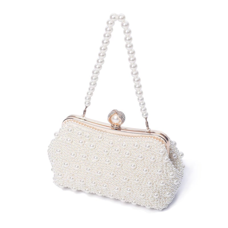 Pearl Evening Bag, Korean And Japanese Style, Women'S Trendy Dress Evening Bag, Clutch Bag, Cheongsam Gift Bag, Crescent Bag - Image 1
