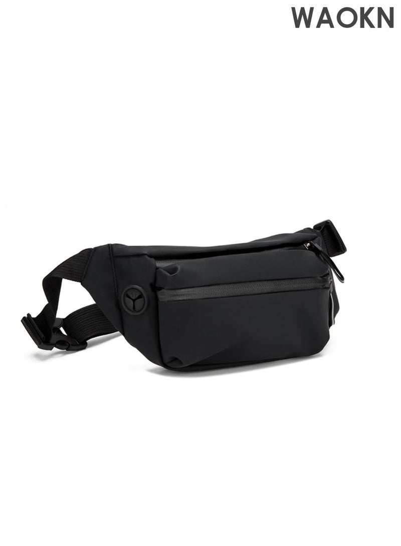 WAOKN Crossbody Fanny Pack for Women Men,Crossbody Waist Bag Belt Bag,Slim Running Belt Waist Pack,Fashion Water Resistant Waist Pouch Packs Chest Bag with Adjustable Strap for Travel Walking Running Hiking Cycling - Image 1