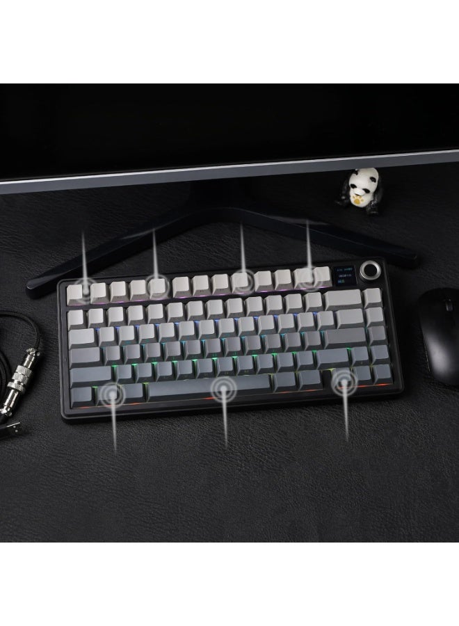 AULA F75 MAX Wireless Mechanical Gaming Keyboard with TFT Screen and Knob, Tri-mode Bluetooth/USB-C/Wired, Hot Swappable, RGB Backlight, for PC/Mac/Linux - Image 2