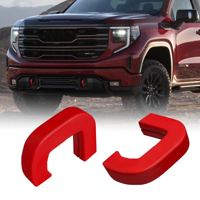 Tow Hooks Covers for GMC Sierra 1500 20192024 Front Hitch Cover 2Pcs Car Customized Tow Hooks Compatible with GMC Sierra 1500 Accessories 20192024