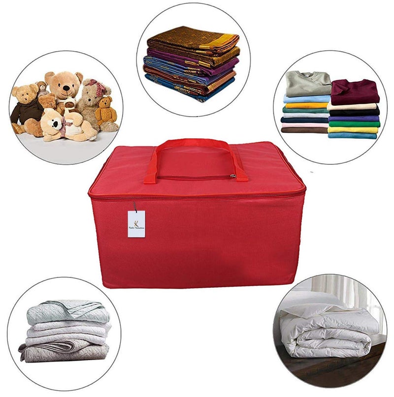 Kuber Industries Small Size Lightweight Foldable Rexine Jumbo Underbed Storage Bag with Zipper and Handle - Image 5